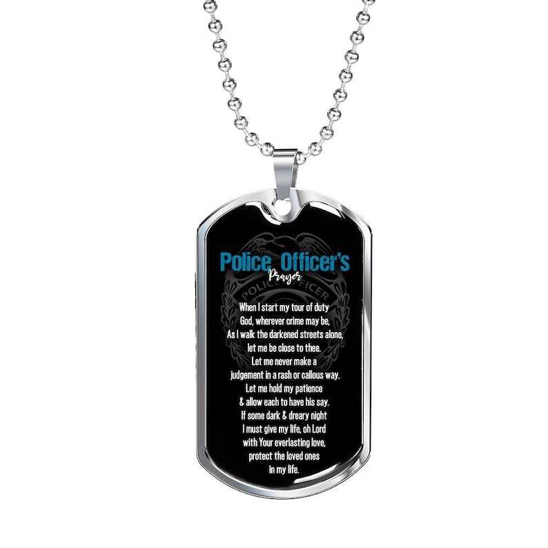 Police Officer/'s Prayer Necklace Gifts for Police Officers