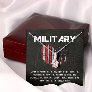 Military, Loving Them Is The Easiest Part, Necklace, Air Force Necklace, Air Force Jewelry, Air Force Mom, Wife, Army Wife, Necklace