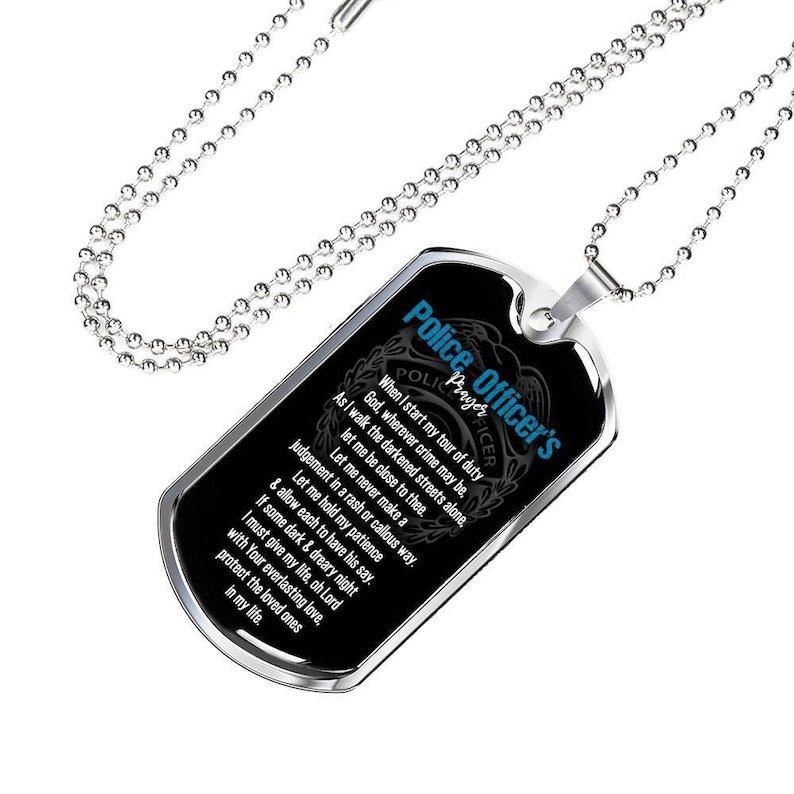 Police Officer/'s Prayer Necklace Gifts for Police Officers