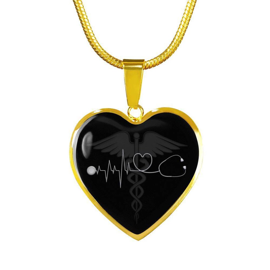 Heart Of A Nurse 18K Gold-Plated Pendant Necklace