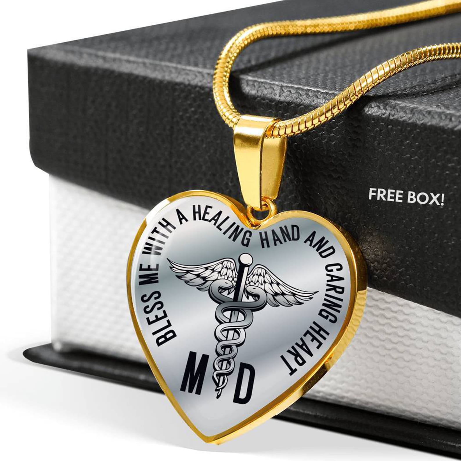 Medical Doctor Necklace MD Necklace Med Student Etsy