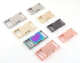 2pcslot Quick Side Slide Release Buckle 39mm inner black color Metal for Backpacks Webbing Clip Lock garment accessories