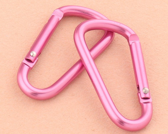 Pink Carabiner D Buckle,3825mm Climbing Keychain Clip,key Ring Clasp,spring  Snap Key Chain Clip Hook Screw Gate Buckle,outdoor Camping 10pc -   Canada