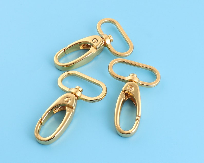6Pcs 25mm gold lobster clasp,1inch swivel hook,alloy swivel clasps,Purse Clasps,strap hoop,Handbag Snap,Purse Hook