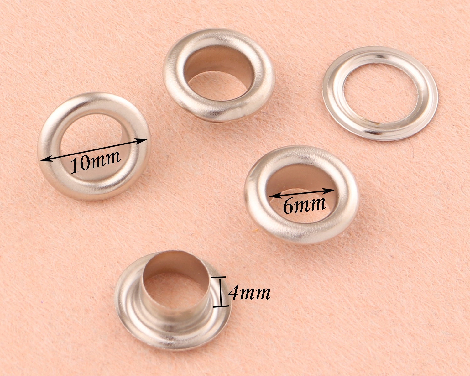 6mm silver eyelets grommets with washers Metal Grommets rivets Etsy