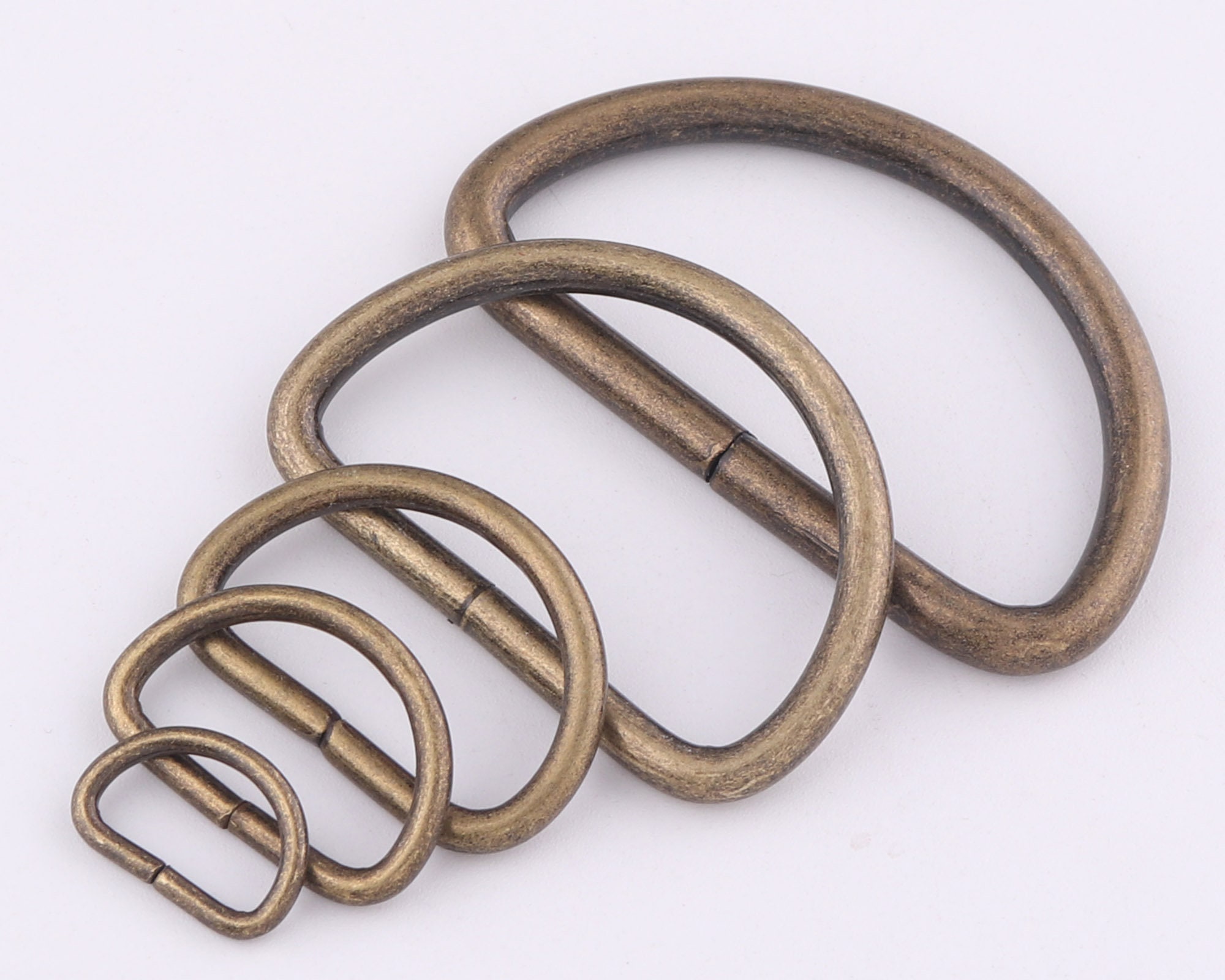 1040mm bronze D Rings slide adjustable buckles LoopMetal D Etsy
