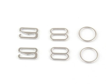 10mm Silver Metal Mini Swimsuit Bra Strap G Hooks Replacement Bra Slide O  Ring for Swimwear Lingerie Bra Adjuster Bra Buckle Accessories DIY -   Canada