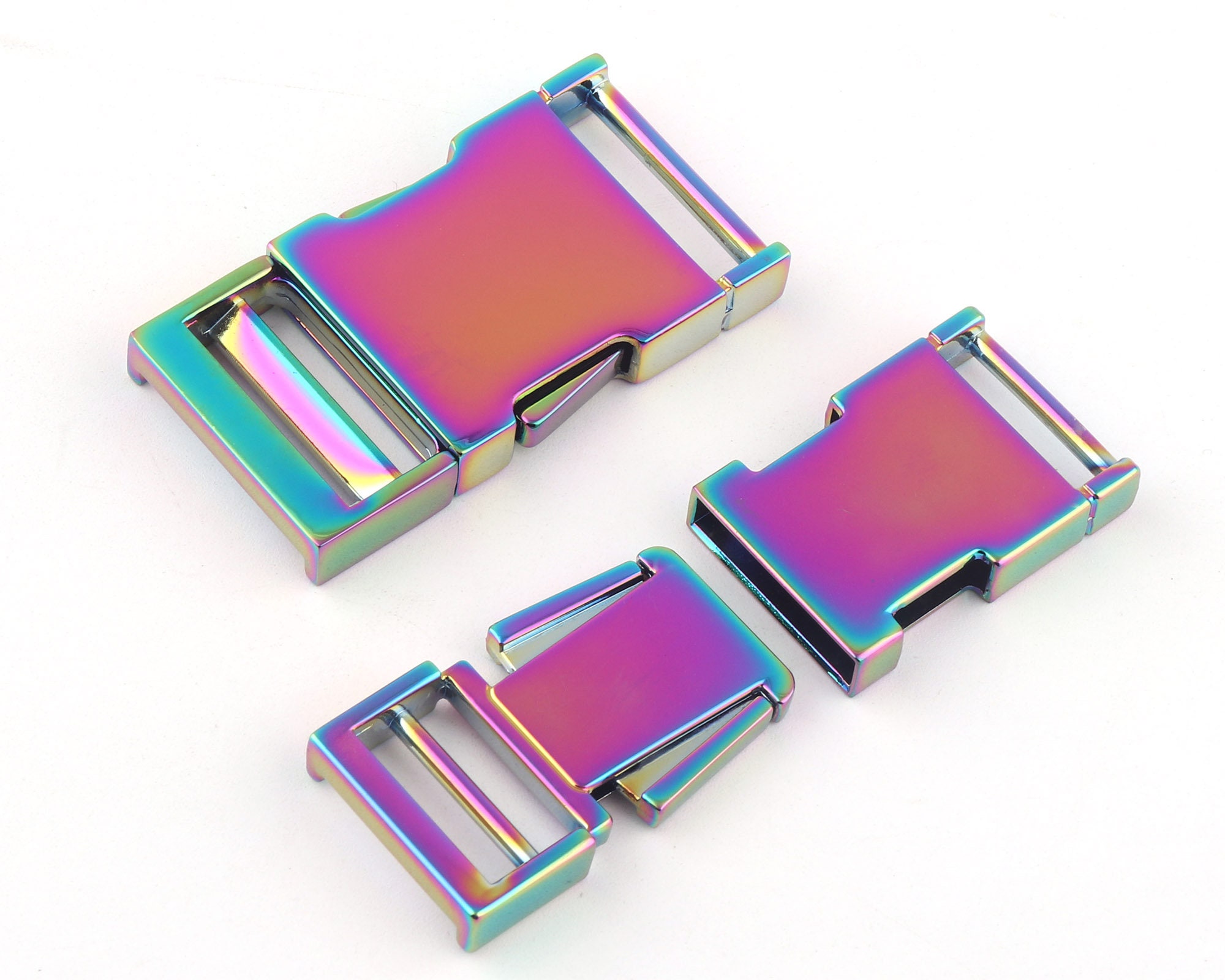 20/25mm Rainbow Metal Side Release Buckledog Collar Hardware | Etsy