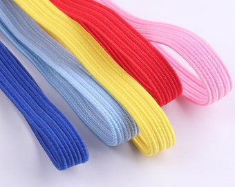6mm Pink Elastic Band,1/4 Flat Elastic Tape,stretch Elastic Band Sewing  Elastic,elastic Rope Colorful Band for Sewing Clothing Face Masks 