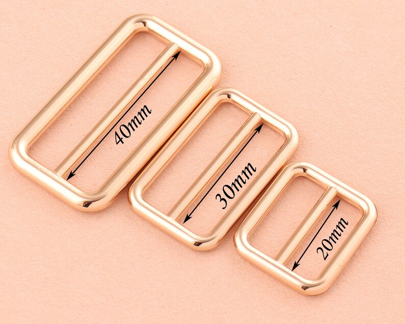 Light Gold Adjustable Belt Buckle Slide Round Bucklesmetal Etsy