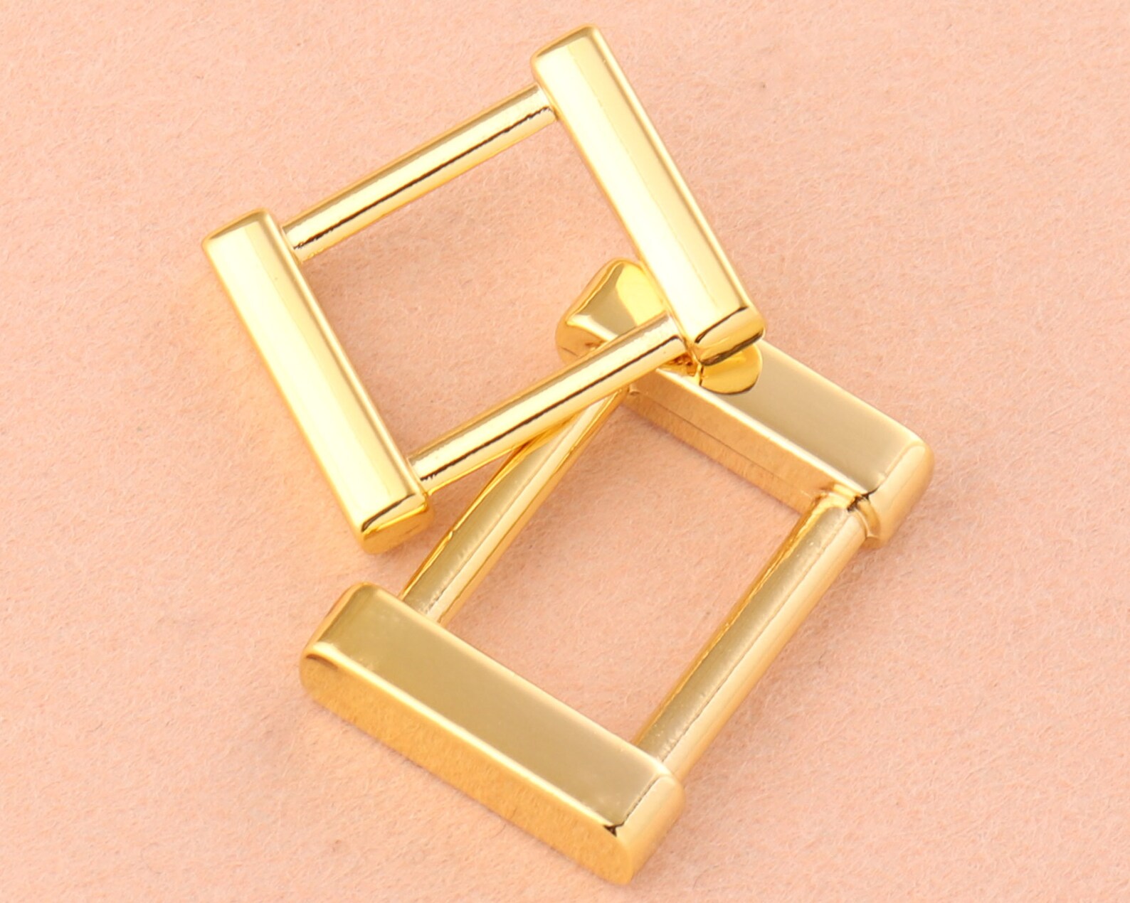 16/19mm Gold Adjustable Belt Buckle Slide Bucklesrectangle Etsy