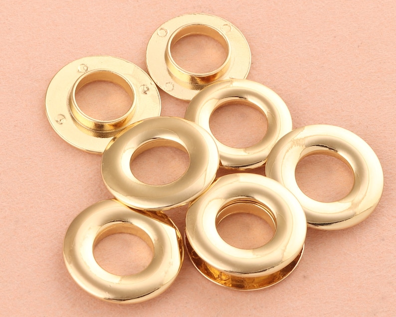 11mm Gold Eyelets Grommets With Washers Metal Grommets Rivets Etsy