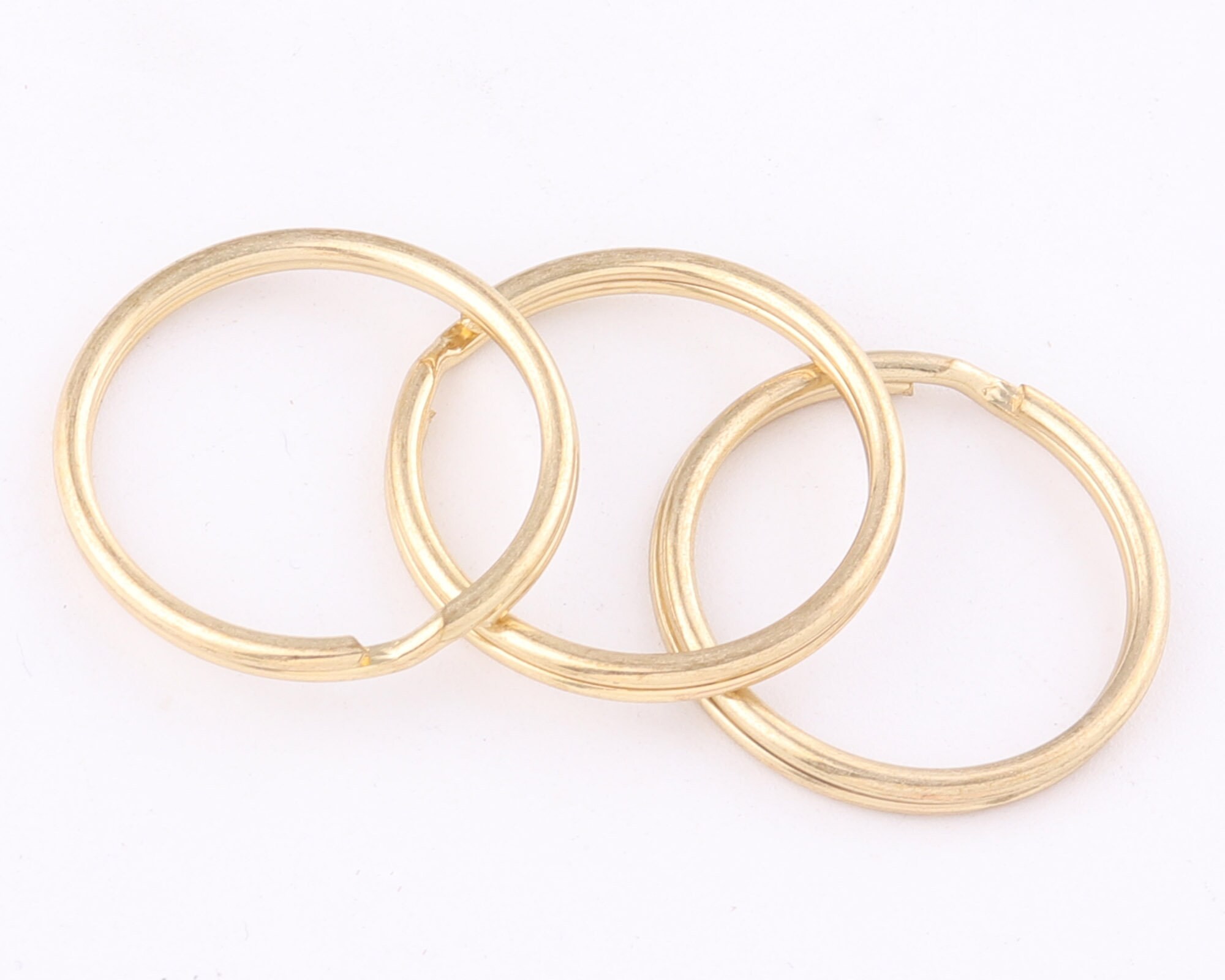 25mm gold round split Key Rings Key Chain clasp Etsy