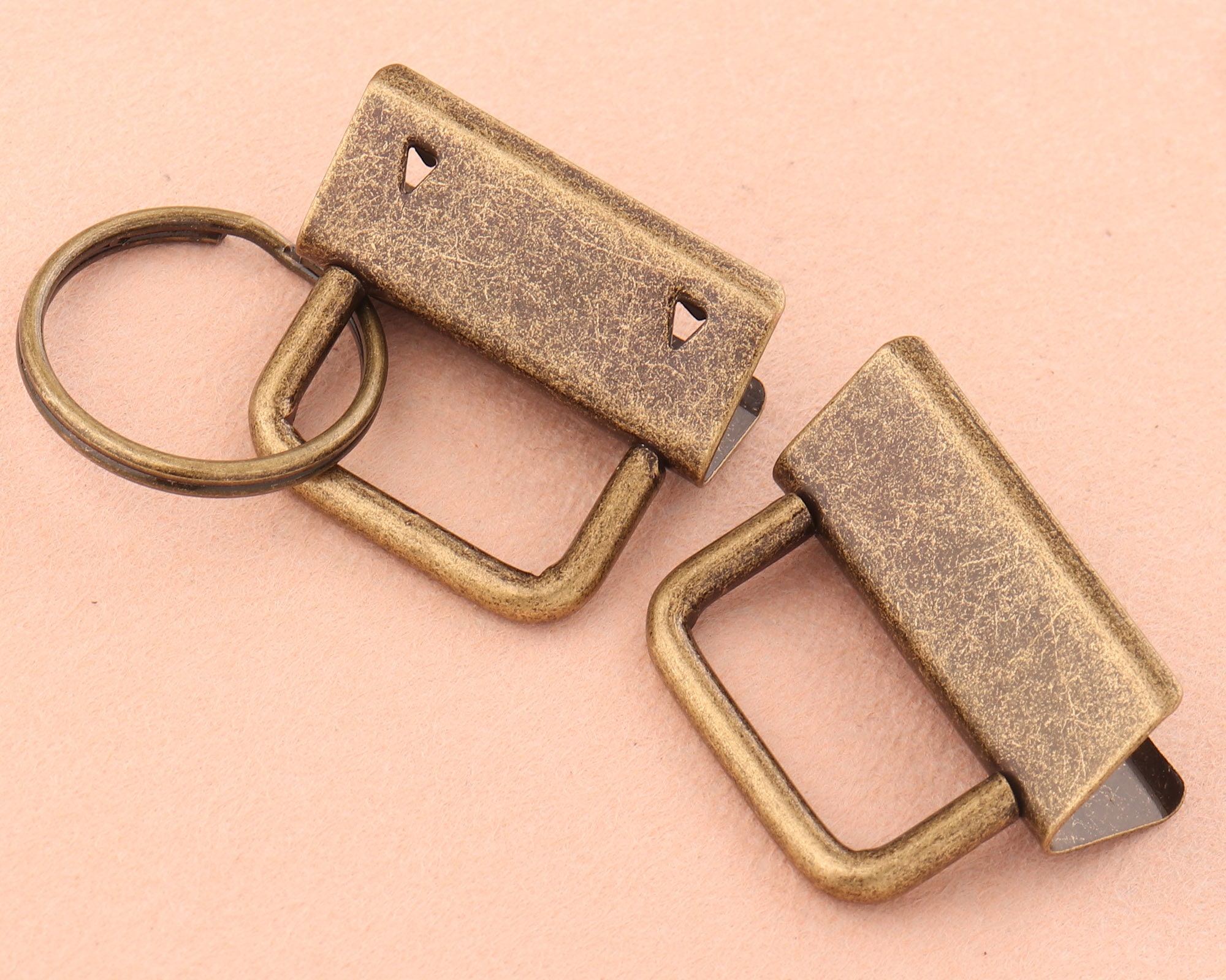 32mm Bronze Key Fob Hardware With Key Rings Sets Metal Etsy