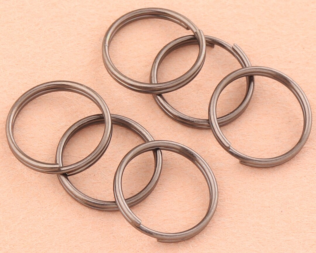 12mm Gunmetal Round Split Key Rings Key Chain Clasp Supplies,o Ring