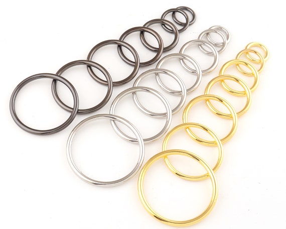 Metal O Rings, steel for straps, collars, bag making, crafts. 20mm to 38mm