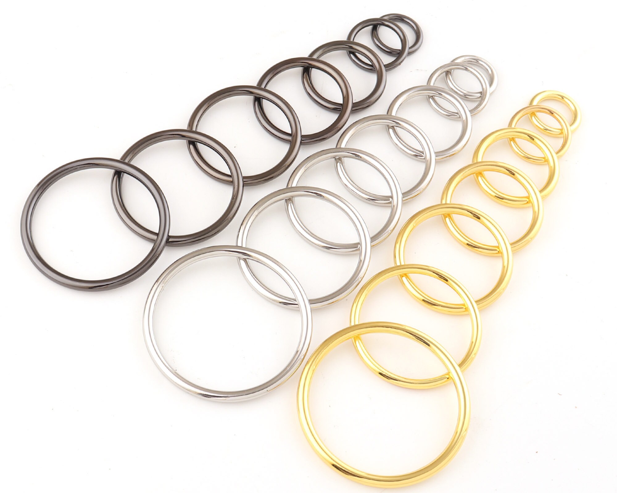 1490mm Metal O Rings Welded Metal Loops Silver Round Strap Etsy UK
