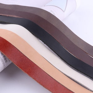 1 inch coffee Leather strips,Leather For Belts,Italian genuine Leather,Leather Straps,Cowhide Leather,Leather For Bag Straps,Leather Cord