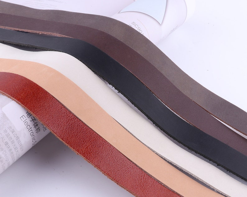 34 Leather strap,Leather For Belt,Italian genuine Leather,flat tan calf Leather Strips,Cowhide Leather,Leather For Bag Straps,Leather Cord