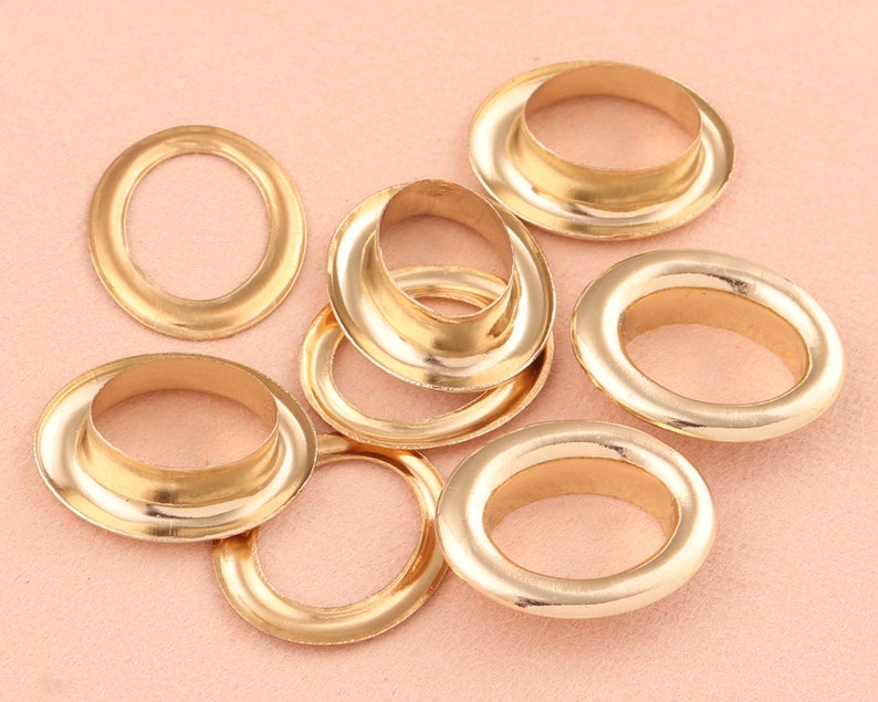 15mm Gold Oval Eyelets Grommets With Washers Metal Grommets Etsy