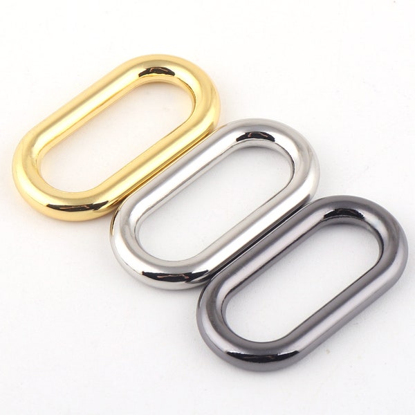 1"(25MM) Oval silver Adjuster Slide Buckles ring,Metal loop Purse bag clasp Belt Buckle Handbag webbing hardware,backpack strap buckle