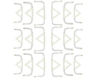 Doctor Bag Frame Silver Aluminum Tubular Internal Hinge Rectangle Purse Frame Kiss Clasp Locks Frame for Bag Purse Hardware Making Supplies