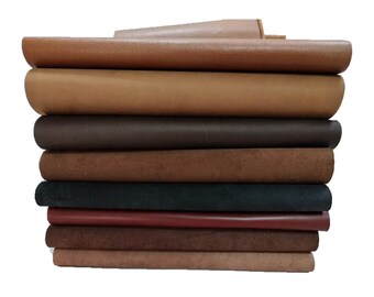 LEATHER GENUINE Leather Sheets similar but not exact as in picture Variety 6 Pack,Size 4\u201dx5.5\u201d Assorted leather 0.6-1.2mm Variety Prints