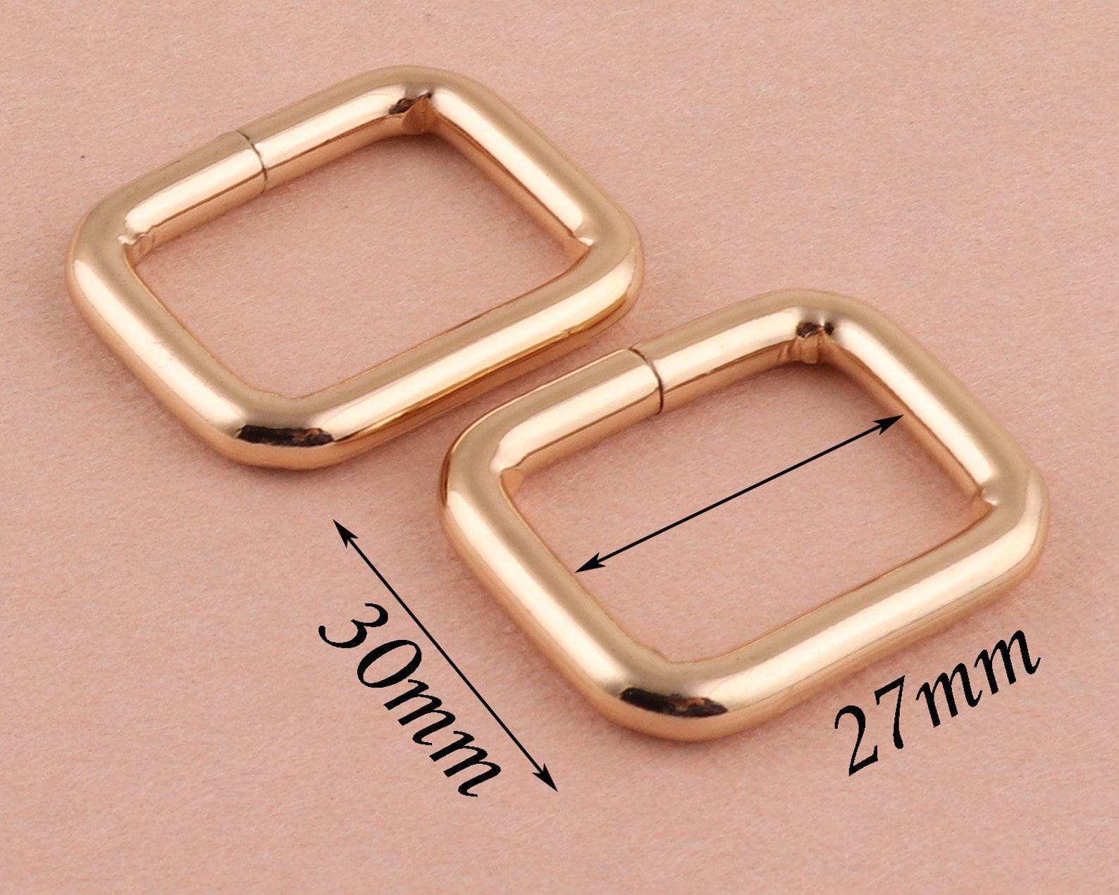 27mm Light Gold Rectangle Ringspurse Handbag Bag Making Etsy