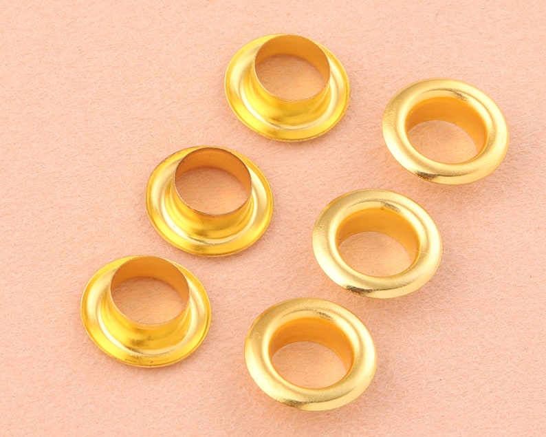 8mm gold eyelets grommets with washers Metal Grommets rivets metal eyelets for canvas clothes leather craft shoes Purse Accessories