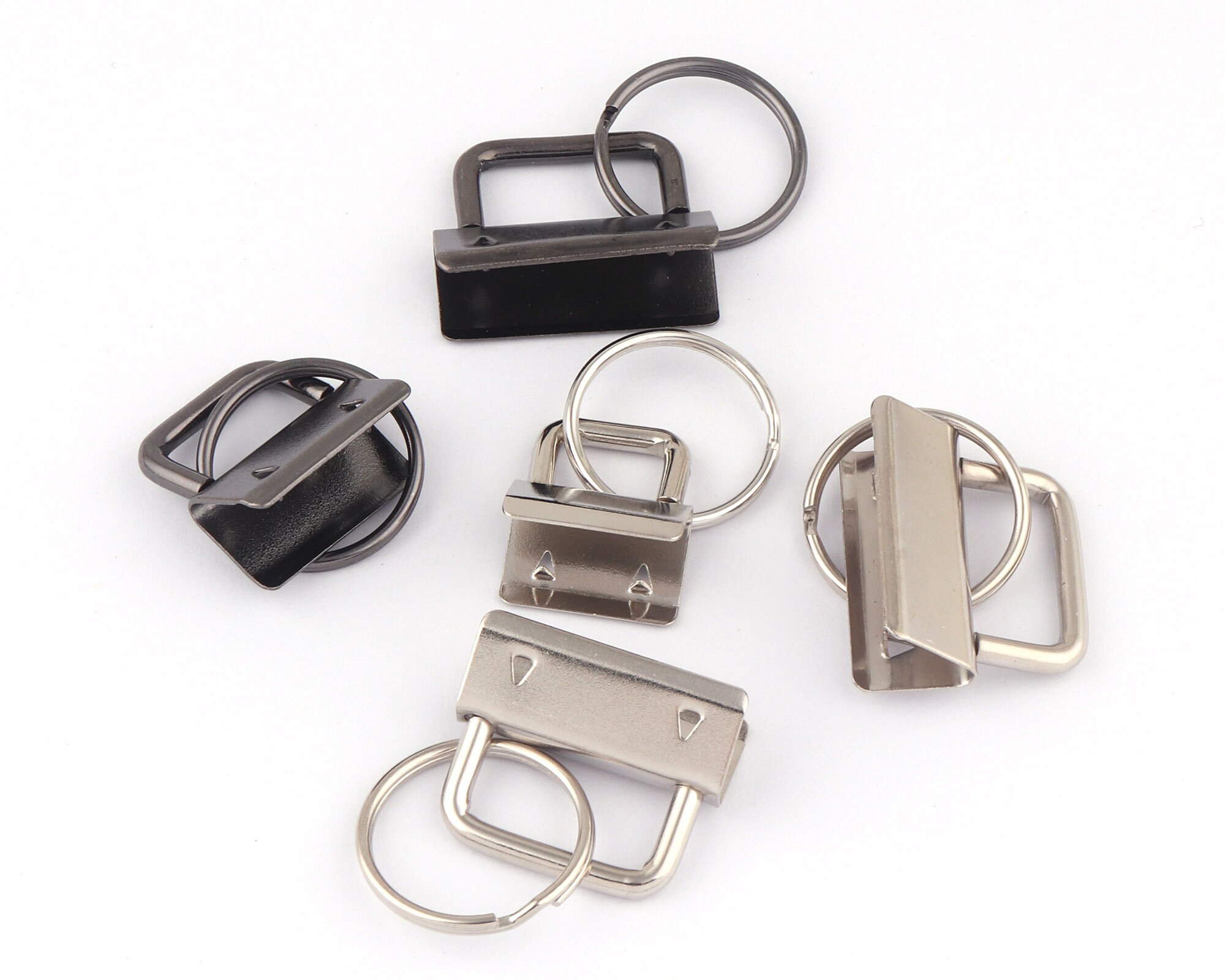 2032mm silver Key Fob Hardware with Key Rings Sets metal Etsy