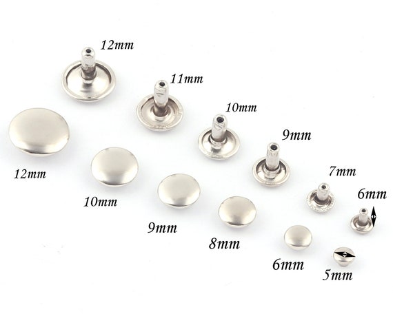 100sets Double Cap Rivets Studs for Leather-crafts 5mm 6mm -  Denmark