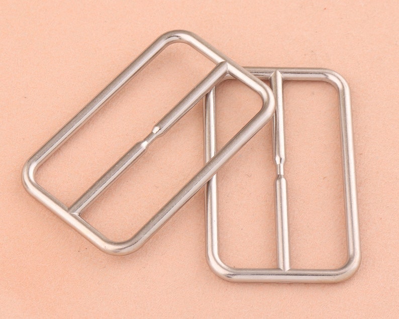 52mm silver Adjustable Belt Buckle Slide Buckles,rectangle Metal Purse clasp Buckle,Bag strap buckle Buckle Handbag webbing hardware 10pcs