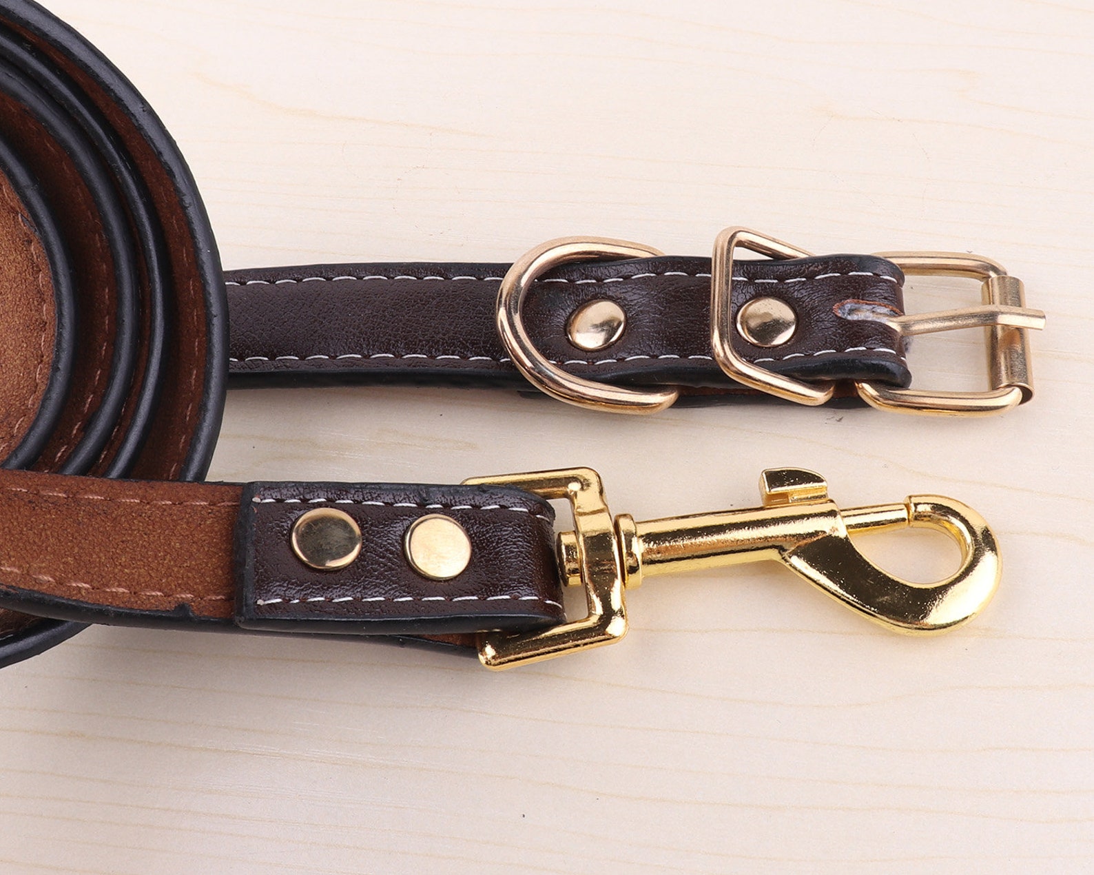 Brown Dog Leash collarLeather Dog Leashhandmade Personalized Etsy