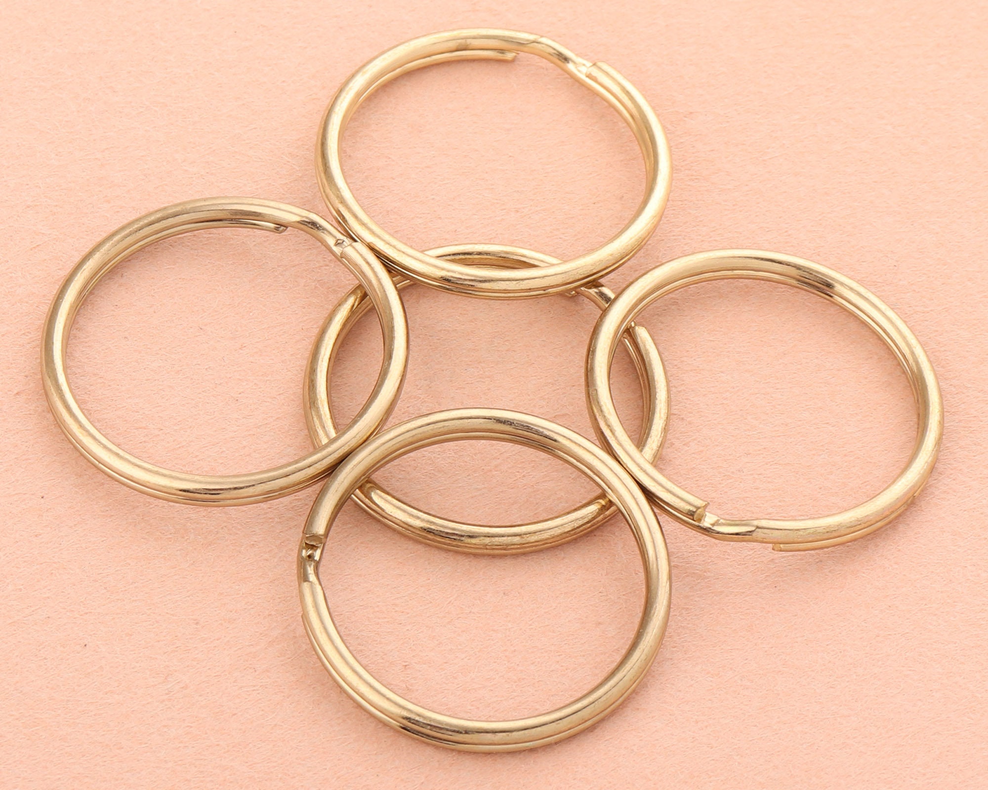 25mm gold round split Key Rings Key Chain clasp SuppliesO Etsy