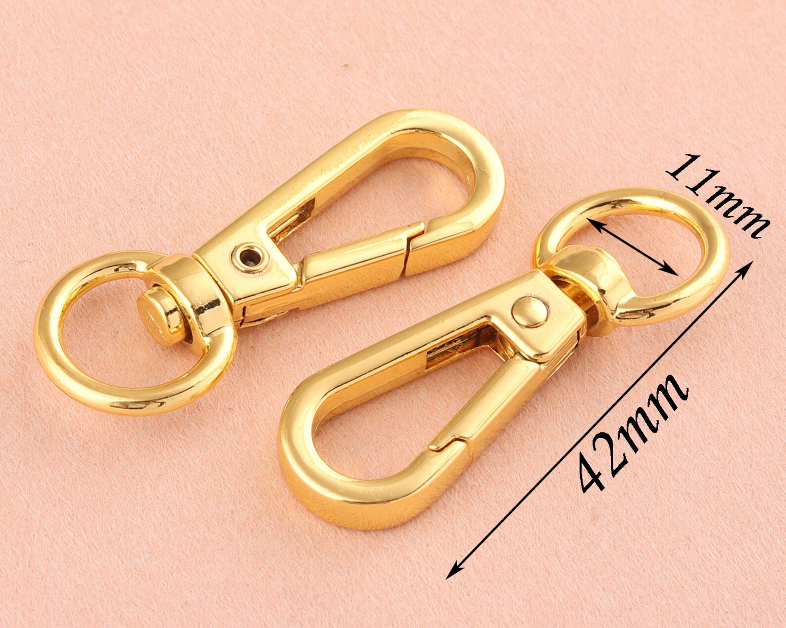 11mm Swivel Clasp Clawswivel Hookgold Dog Hookalloy Heart Etsy
