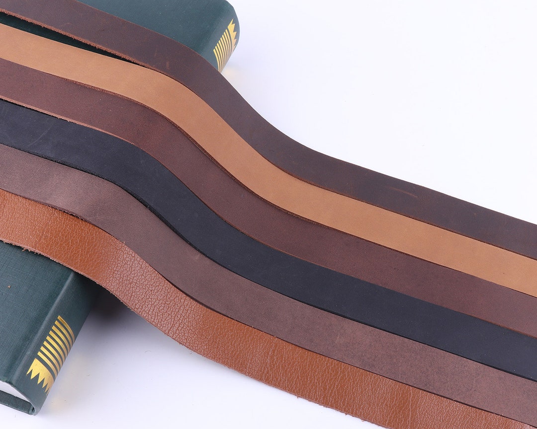 1 Inch Coffee Leather Strips,leather for Belts,italian Genuine Leather