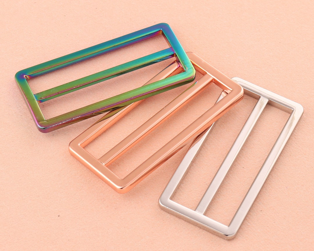 50mm Rainbow Adjustable Belt Buckle Slide Buckles,rectangle Metal Purse