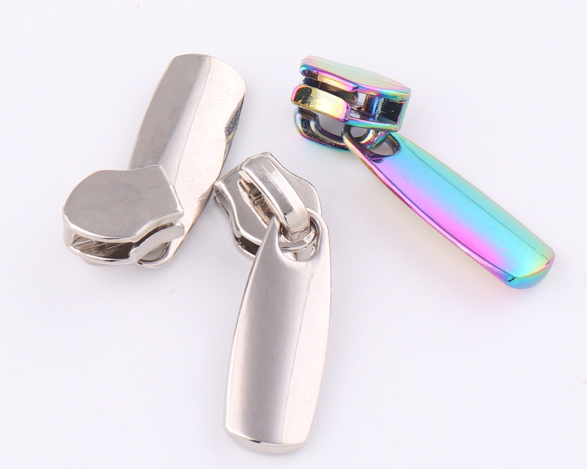 Rainbow 5 zipper heads pullermetal zipper pullcanvas nylon Etsy