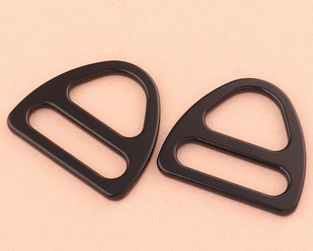 38mm Black Adjustable Belt Buckle Slide Buckles, Triangle Metal Purse
