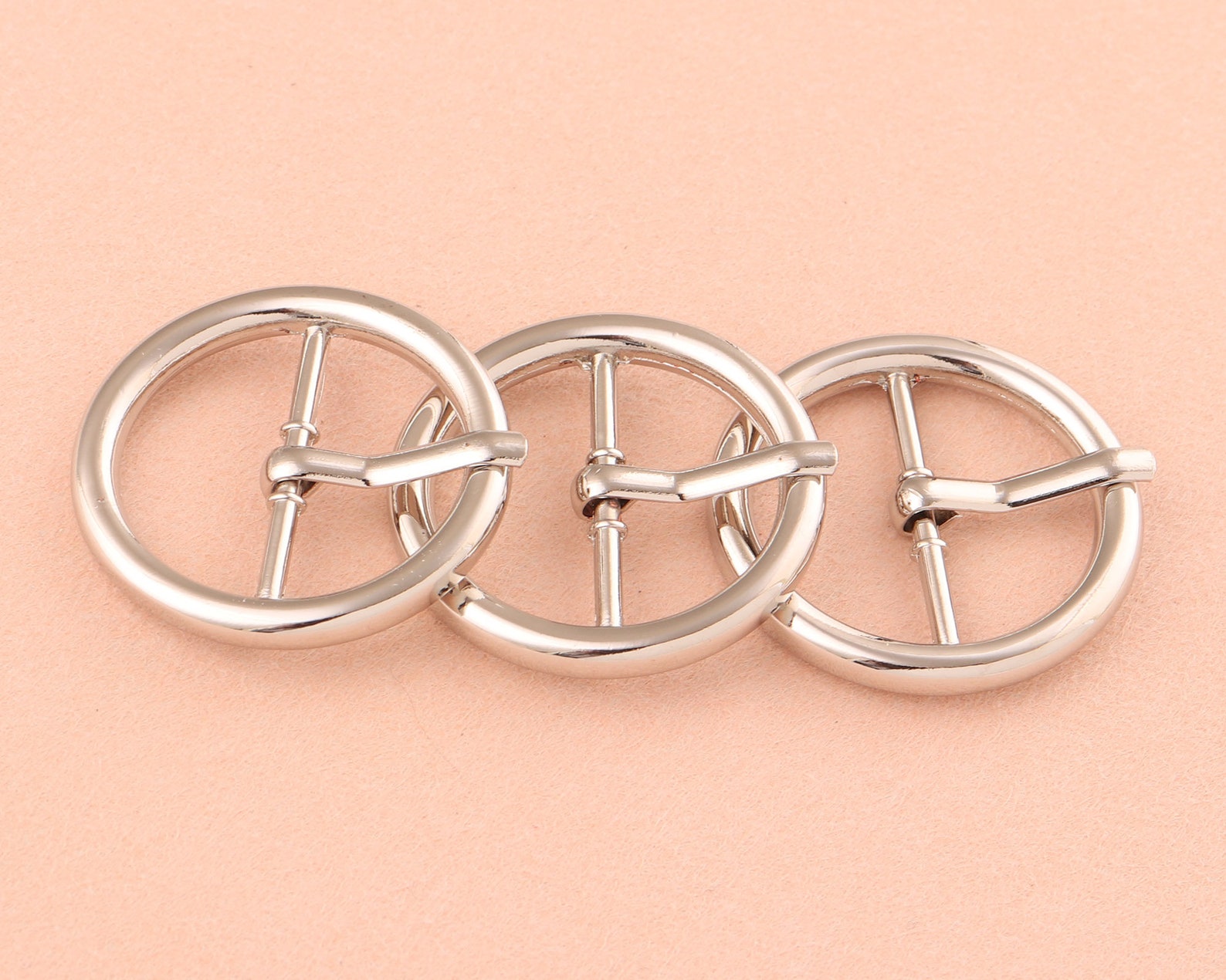 25mm Silver Adjustable Belt Buckle Slide Round Bucklesmetal Etsy