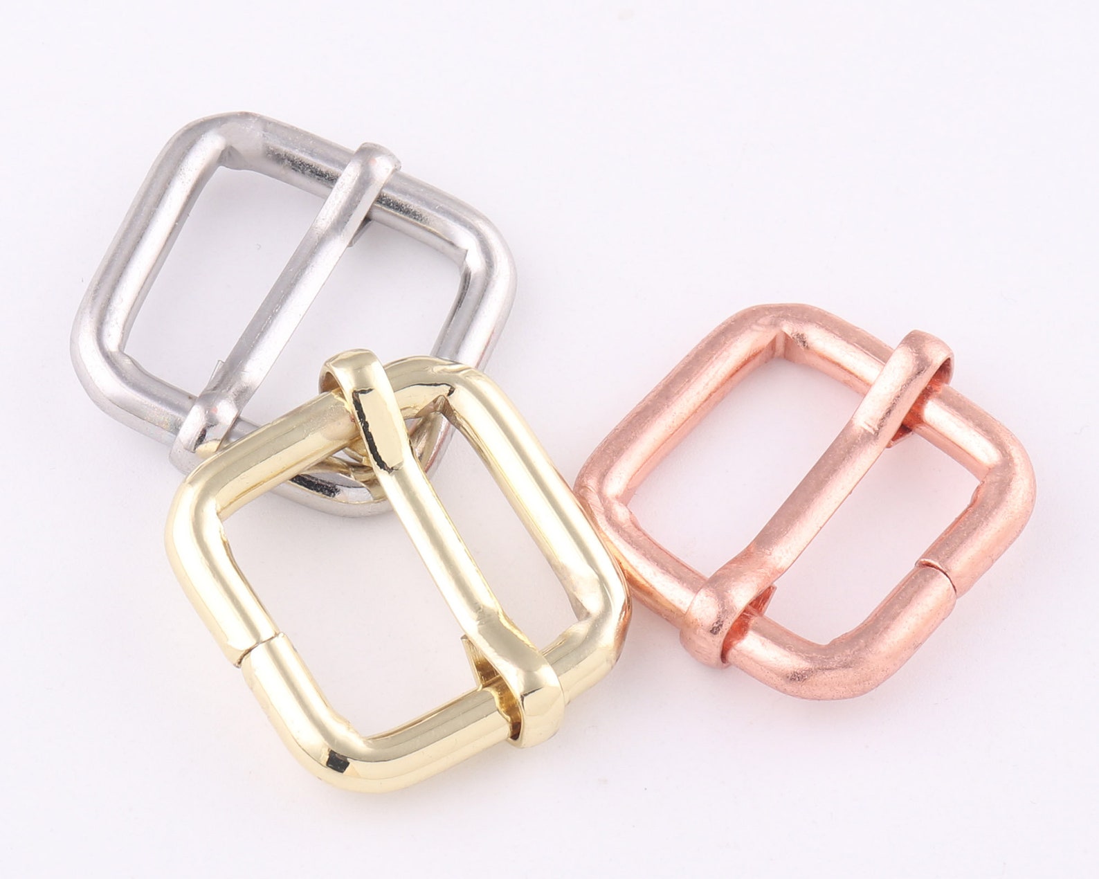 20mm Rose Gold Adjustable Belt Buckle Slide Bar Bucklesmetal Etsy