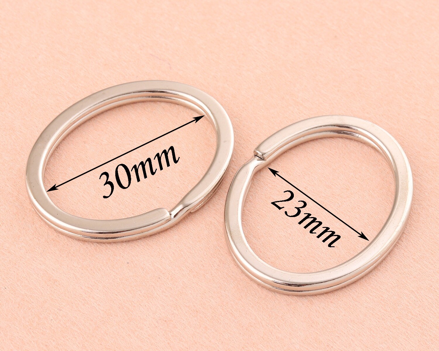 Silver Oval Split Key Rings Key Chain Supplieso Round Ring Etsy