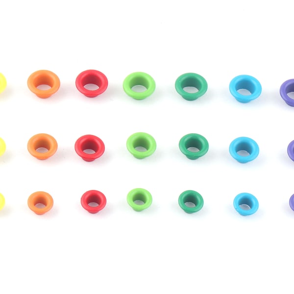 3-6mm tiny colorful eyelets grommets with washers Metal Grommets rivets metal jewelry eyelets for canvas Purse clothes leather shoes supply