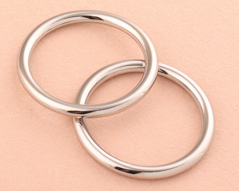 30mm Metal O Rings Welded Metal Loops Gunmetal Round Formed Etsy
