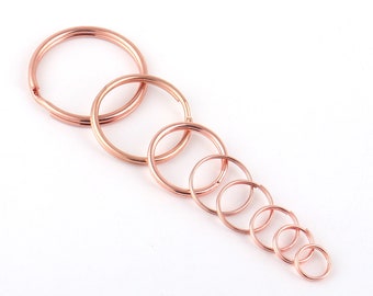 rose gold round split Key Rings Key Chain charm clasp Supplies,small jump O Rings loop metal key ring pendant,Key Fob Hardware