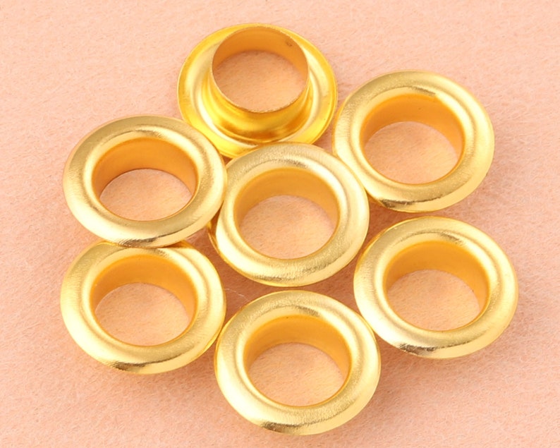 8mm gold eyelets grommets with washers Metal Grommets rivets metal eyelets for canvas clothes leather craft shoes Purse Accessories