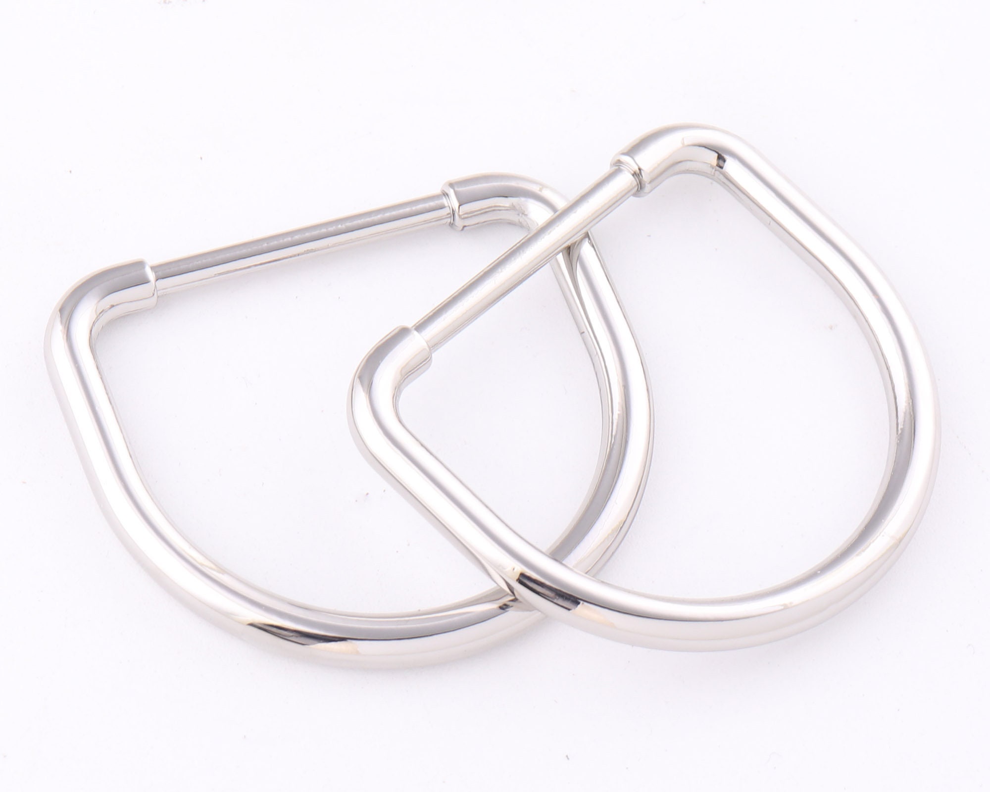 42mm Silver D Ring slide adjustable buckles LoopMetal D rings Etsy