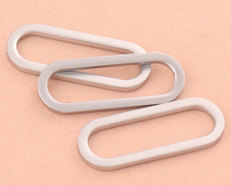 38mm Matte Silver Metal Slide Buckle Oval Ring for Bag Belt Etsy