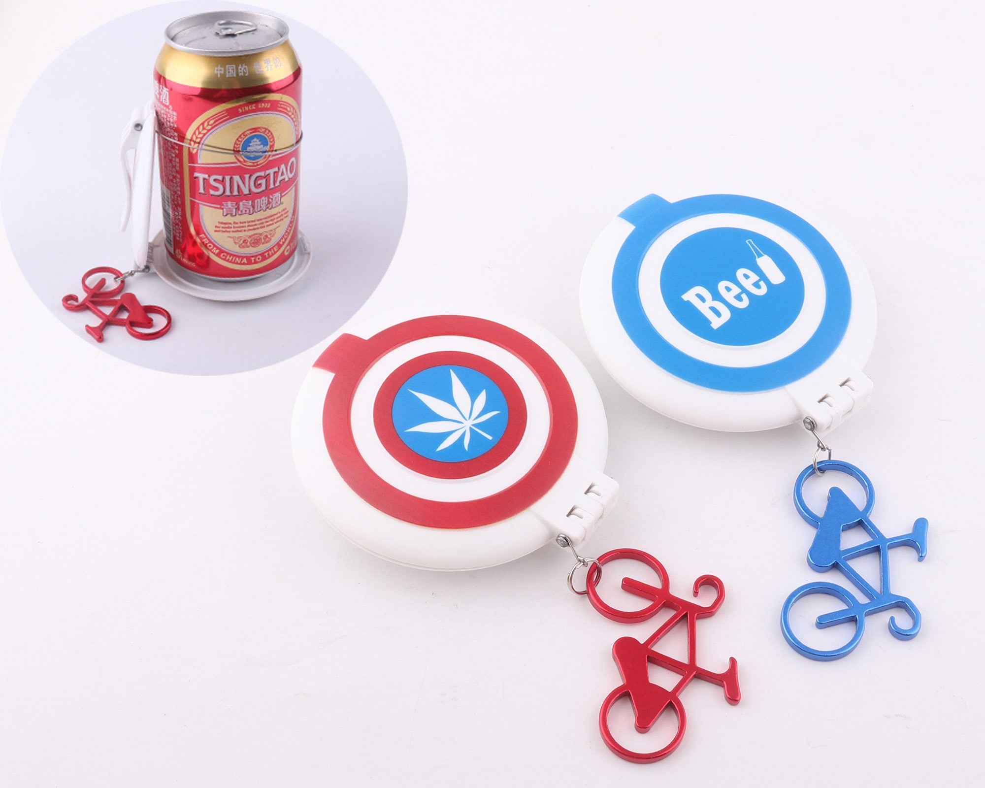 Captain America Neoprene Bottle Holder Keychain