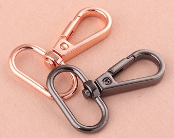 25mm Swivel Clasp claw,swivel hook,gunmetal dog hook,alloy swivel clasps,Lobster Clasp Purse bag Clasps,strap Purse hook,Handbag Snap 6pcs